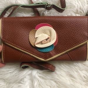 Floral Brown purse / Clutch